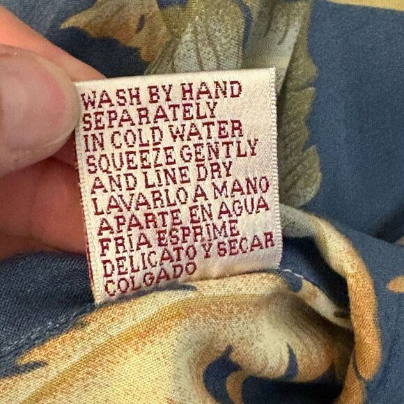 NWT—XL Vintage Thums Up for Him Hawaiian Shirt Short Sleeve Button Down Blue Sum - Picture 3 of 6